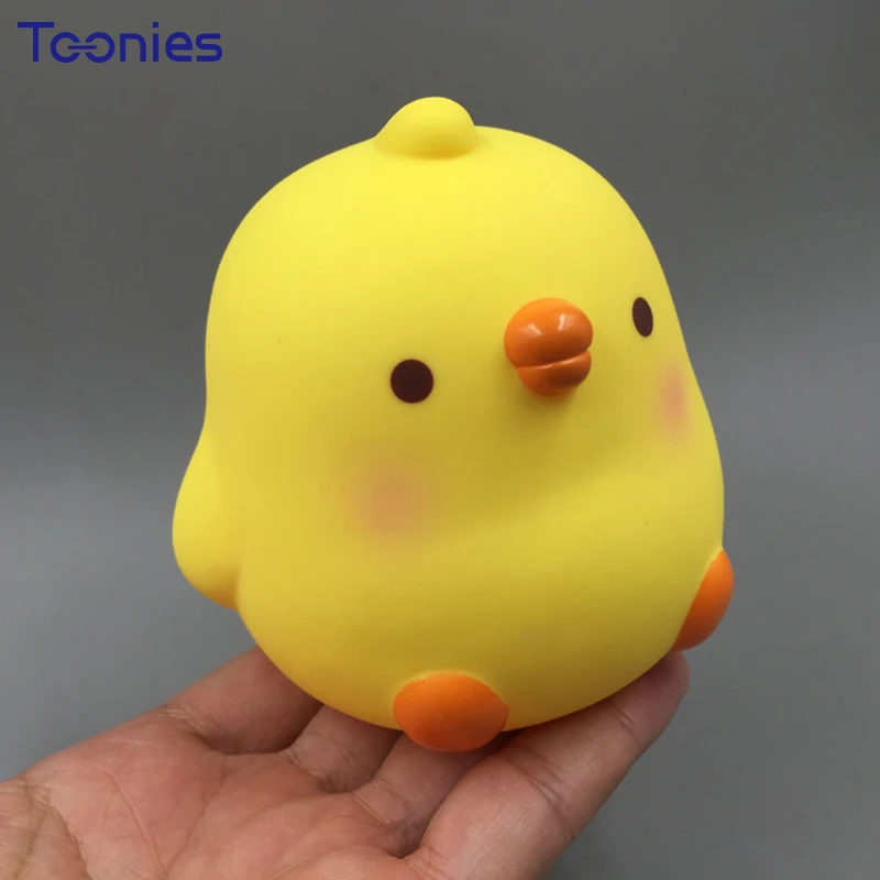 Adorable Pequeño Pollo Amarillo Alcancía Lindo Adornos de Muñecas De