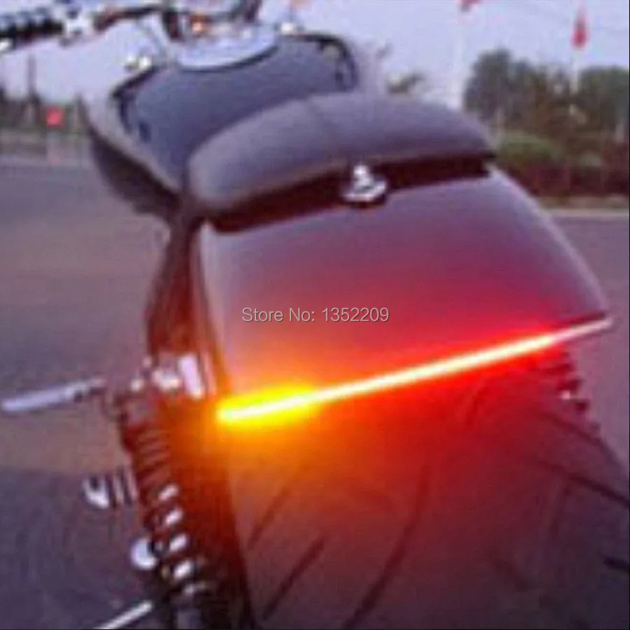 

Bendable LED Strip Tail Light Turn Signal Brake Indicator Fits For Harley Motorcycle Custom