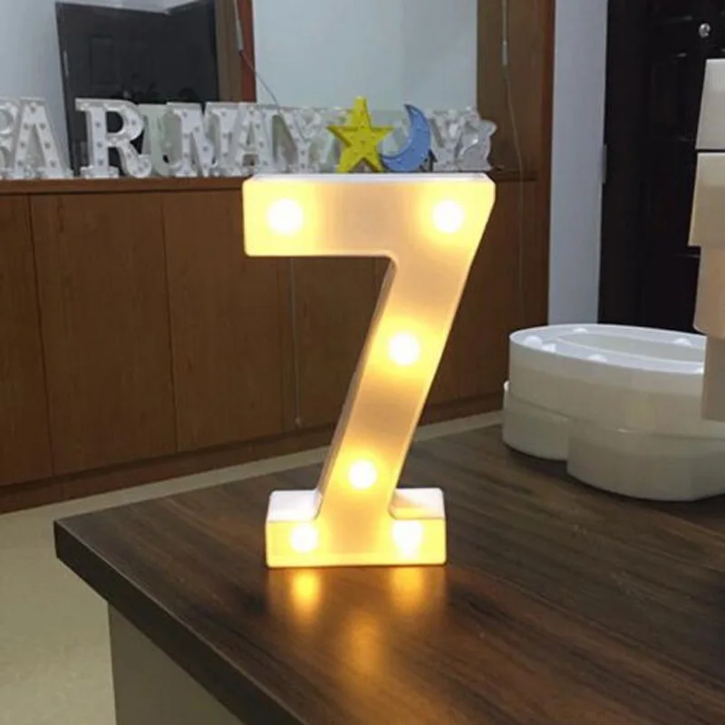 

1*LED Light Up Alphabet Letters/Numbers White Lights Wood Symbol Standing/Hanger