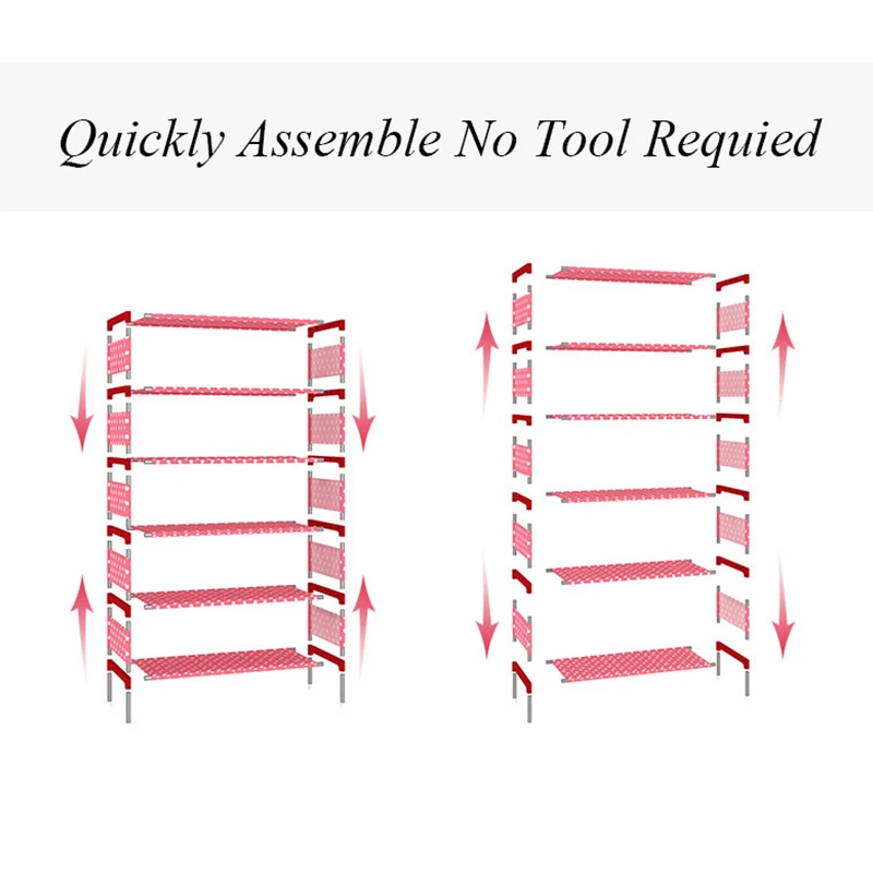 بسيطة 9 تيير محبوكة حذاء رف انفصال المنزل مدخل خزانة الأحذية الأثاث قابل للتعديل أداة تنظيم الأحذية الفضاء التوقف