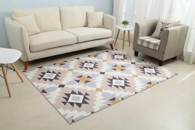 Geometric Modern Soft Nordic Carpets For Living Room Anti Slip Antifouling Area Rug In Bedroom Parlor Factory Direct Supply LJ-24