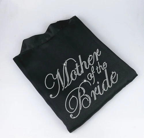 C& Fung черный свадебный халат для женщин атласное кимоно Стразы, короткие свадебные вечерние платья для подружек невесты - Цвет: mother of the bride