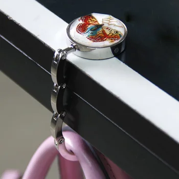 

Hot Selling Foldable Metal Butterfly Purse Bag Hanger Handbag Table Hook -B5