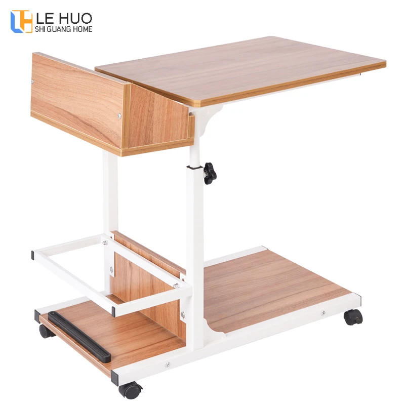 Wooden Laptop table mobile computer office desk Living Room adjustable bed End Table coffee table f