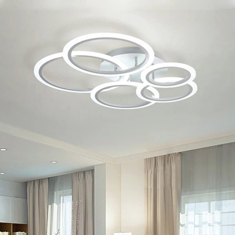 

Modern led Ceiling Lights for parlor lampada led bedroom Donuts encounter LED strips indoor lighting ceiling lamp acrylic shade