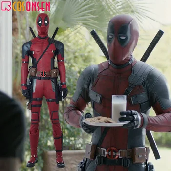 

COSPLAYONSEN Deadpool Cosplay Costume Deadpool 2 Wade Halloween Costumes for Adult Superhero Cosplay Costume Deadpool Jumpsuit