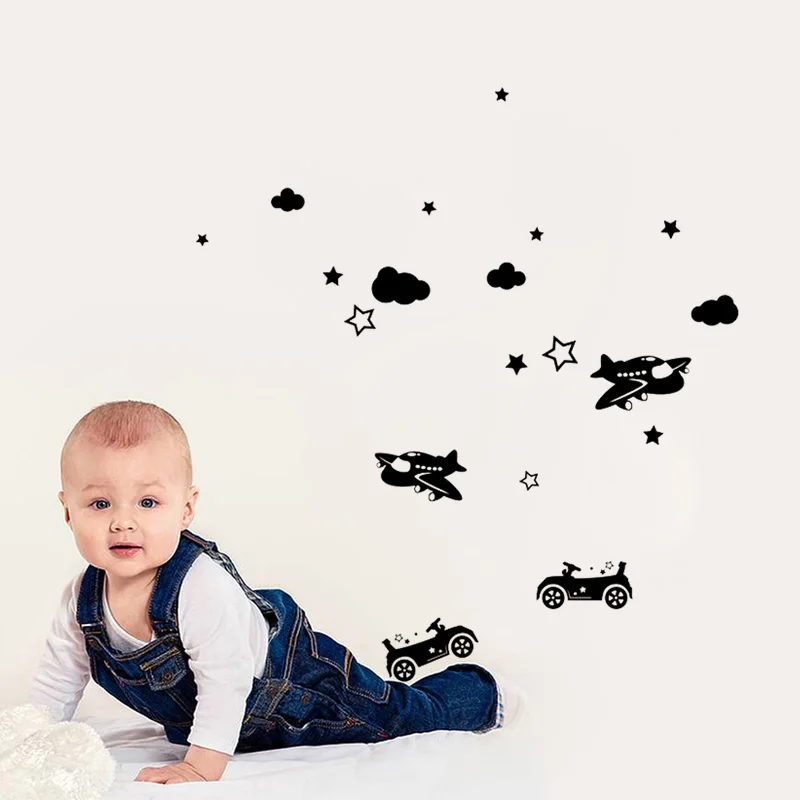 EtiquetaengomadadelapareddelcochedelosavionesdeStarClouds