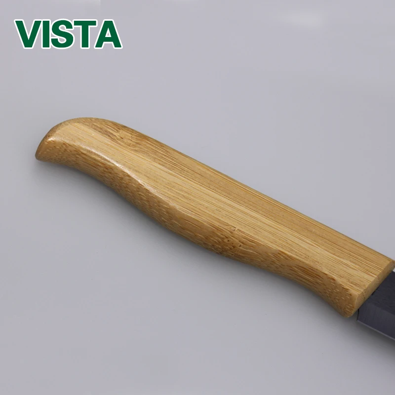 Набор керамических ножей " для очистки овощей 4" " для нарезки 6" набор кухонных ножей шеф-повара с бамбуковой ручкой и черным лезвием кухонные ножи инструменты для приготовления пищи