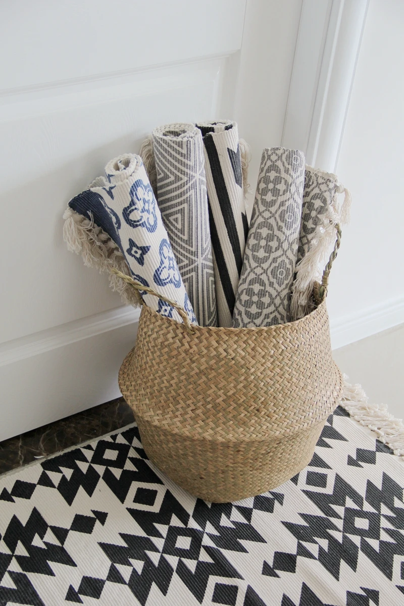 Чистый хлопок с принтом бахрома ковер нордическая Ванна водопоглощающая коврик для ног кровать коврик