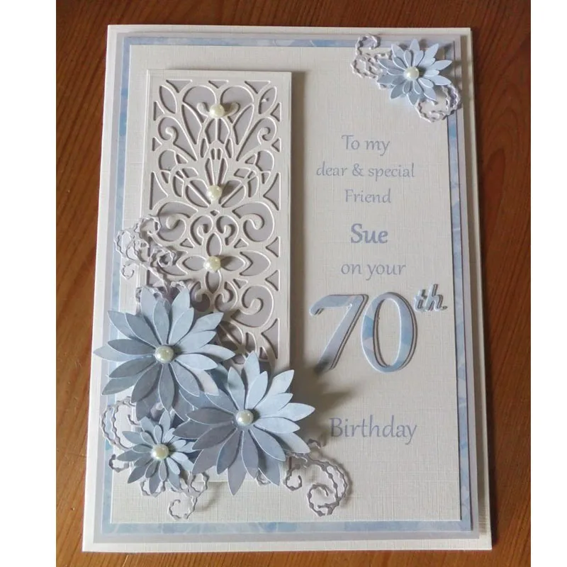 

2pcs Metal Cutting Dies New Lace Border Dies Scrapbooking Stamps Craft Die Cut Embossing Background Card Making Stencil
