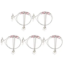 Lixada 5 шт. анти-обмотка Поворотная леска рыболовный крючок из нержавеющей стали рыболовные снасти проволока лидер Трассировка рыболовные аксессуары с защелкой