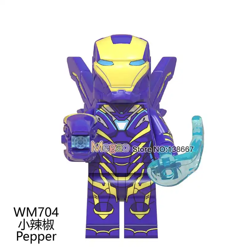 Single S Endgame Rescue Pepper Iron Man Thor War Machine Mk85 Captain Building Blocks Toys Children Wm6061