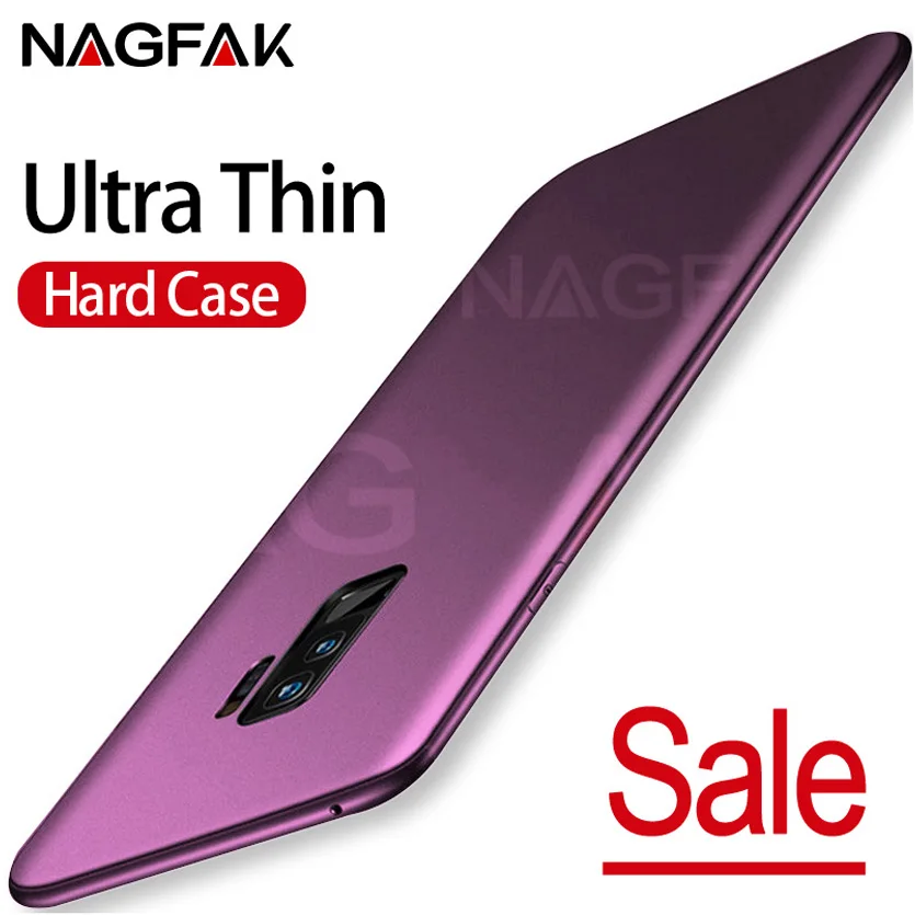 NAGFAK Luxury Matte Hard Phone Case For Samsung Galaxy S9 S9Plus S8 S8Plus S7 S6 Edge Cover Ultra Thin PC Plastic Phone Bag Case