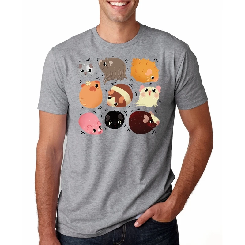 

Men Funy tshirt Guinea Pig Huddle Short Sleeve O-Neck Tops Tee men t shirt