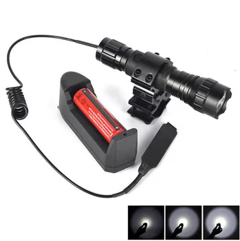 

10pcs/lot 2500Lm XM-T6 LED 501B Tactical Flashlight Torch Pressure Switch Mount Light Hunting Rifle Riding Full Set