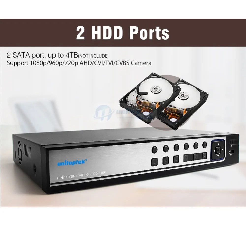 Гибридный 5 в 1 16CH AHD DVR рекордер 1080P DVR 16 канальный 2 SATA HDD 1920*1080 CCTV CVI, TVI DVR 16CH Гибридный DVR рекордер система