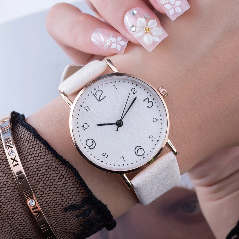 

Fashion Leather Women's Watches New Simple Quartz Watch for Women Luxury Brand Bracelet Dress Wristwatch Clock Relogio Feminino
