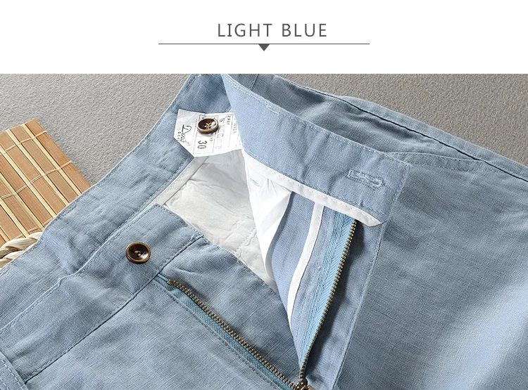 100% Quality Pure Linen Casual Pants Men Brand Long Trousers Men Business Fashion Pants For Men Pantalones Pantaloni Un Pantalon casual pants for men