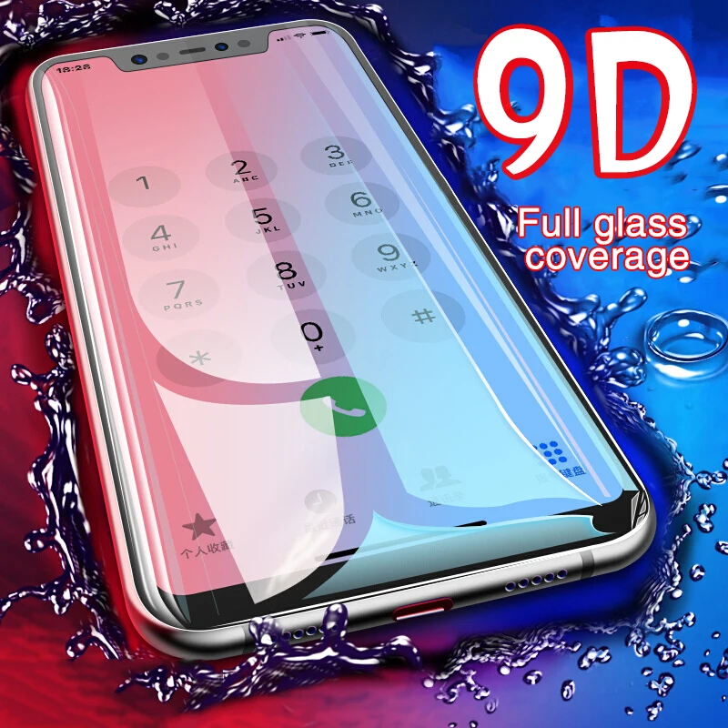 

9D Full Cover Tempered Glass For Xiaomi Redmi Note 7 6 5 Pro 6A Screen Protector For Xiaomi Mi 8 A2 Lite 5X 6X Protective Glass
