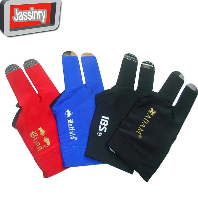 2pcs High elastic fabric Billiards Pool Gloves Half finger snooker cue