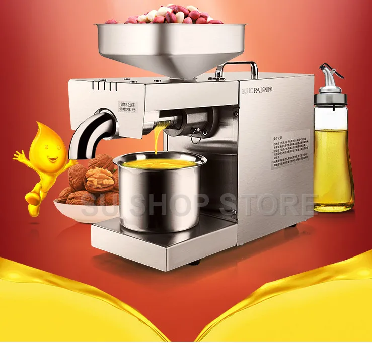 220V/110V Heat and Cold home oil press machine pinenut, oil press