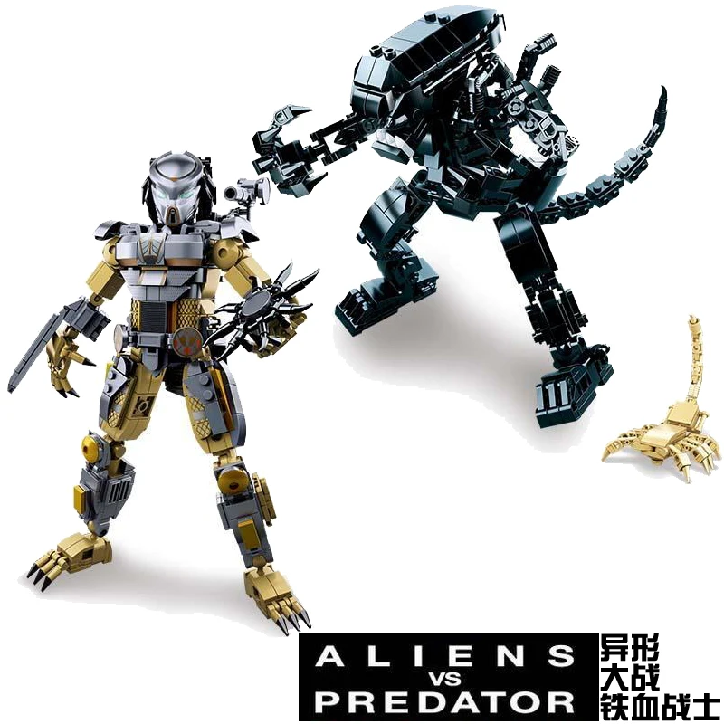 

AVP Aliens vs. Predator Series Legoing Horror Spieces Helicopter Armored vehicle Action Building Blocks Bricks Figures Toys