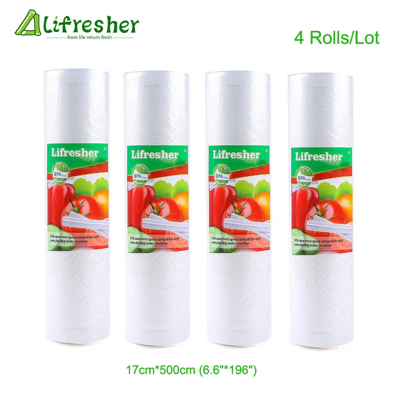Lifresher 3 рулона/партия вакуумные пакеты для пищевых продуктов хранения упаковка