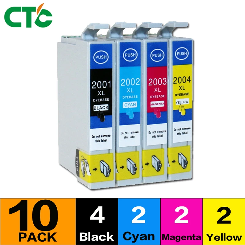 

10pcs T2001 T2002 T2003 T2004 200XL Ink cartridge Compitalbe For WF2510 WF2520 WF2530 WF2540 Inkjet Cartridge