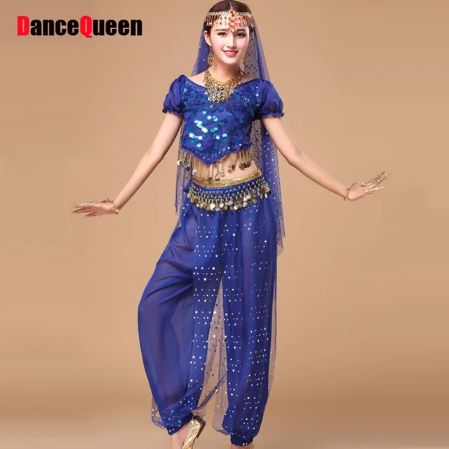 Buy 2018 Bollywood Dance Costumes 5pcs Top Pants Waist