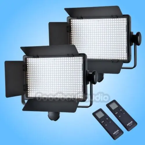 2 шт Godox светодиодный 500 W 5600 K белая лампа непрерывная съемка световая панель +