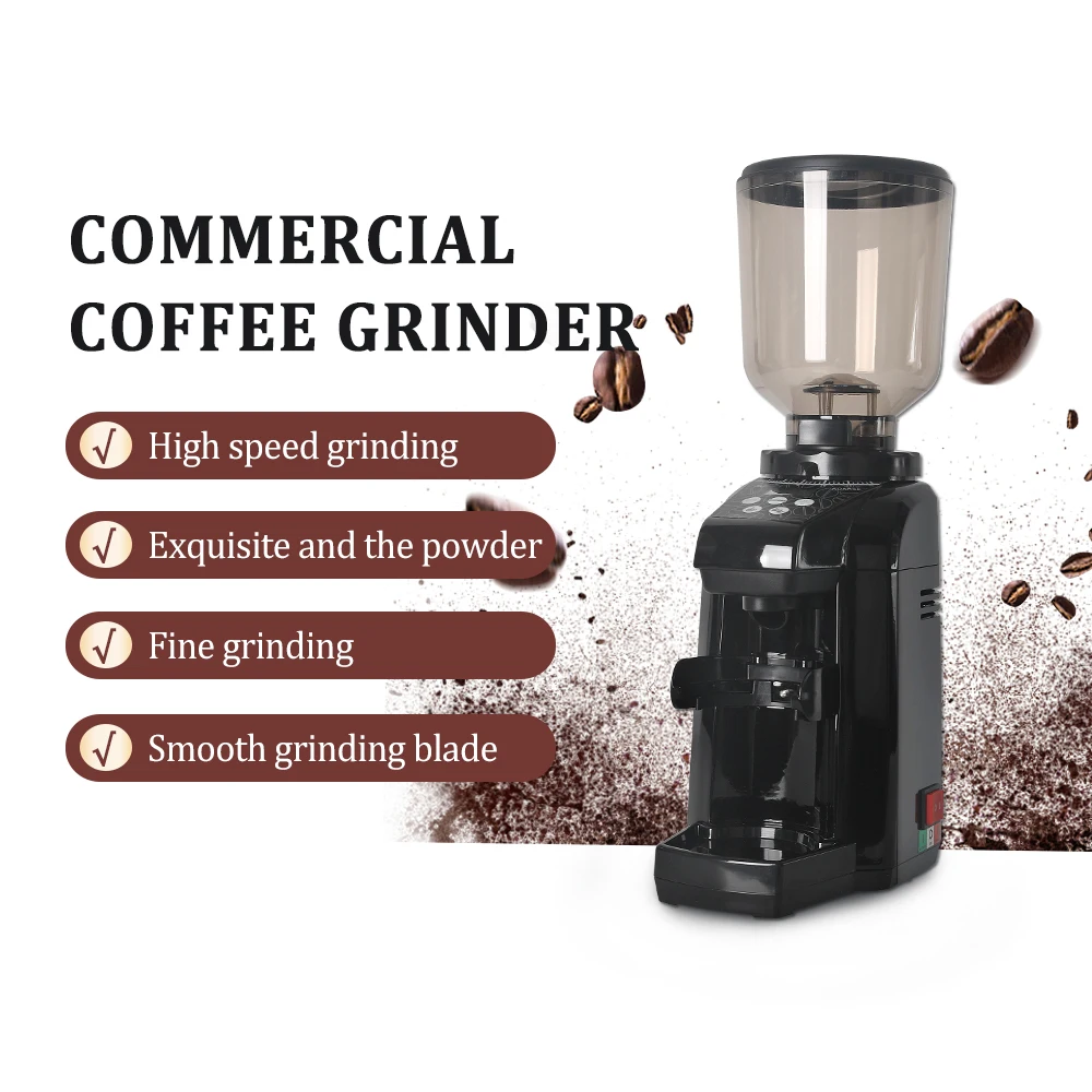 ITOP Commercial Coffee Grinder 500G Hopper Capacity Automatic Coffee Bean Burr Milling Machine Kitchen Coffee Maker Processors