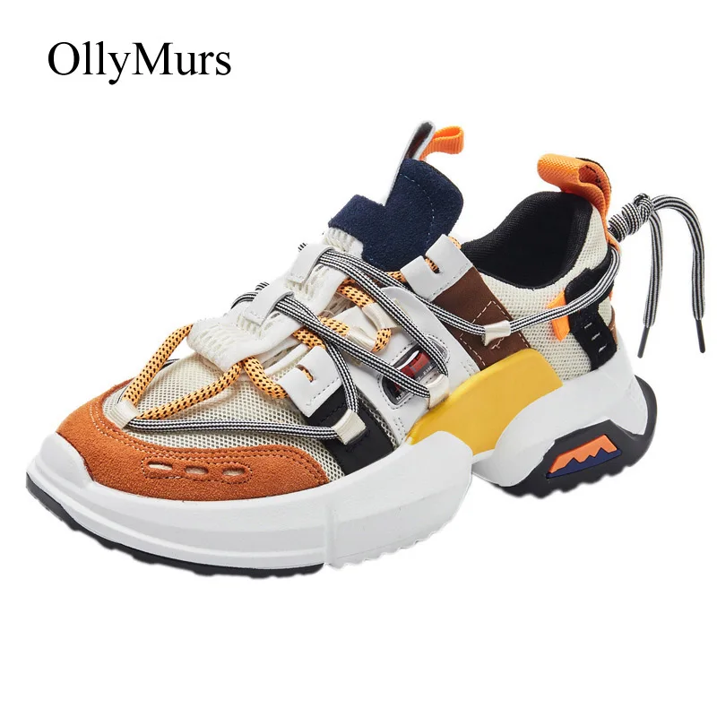Повседневная обувь Женские кроссовки на платформе zapatos de mujer Модный бренд chaussures
