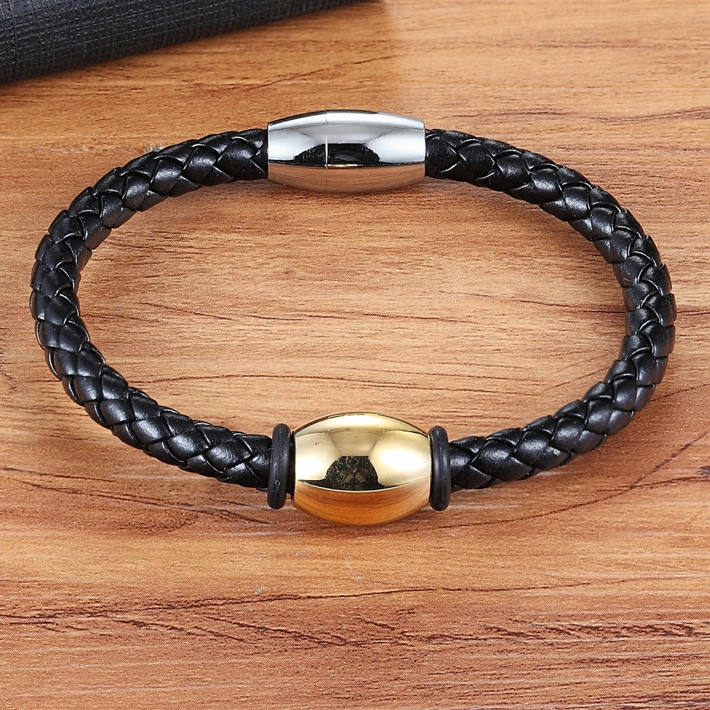 

XQNI Elegant Delicate Pattern 4 Colors For Choices Black/Brown Genuine Leather Bracelet & Bangle Geometric Veins Leather Jewelry