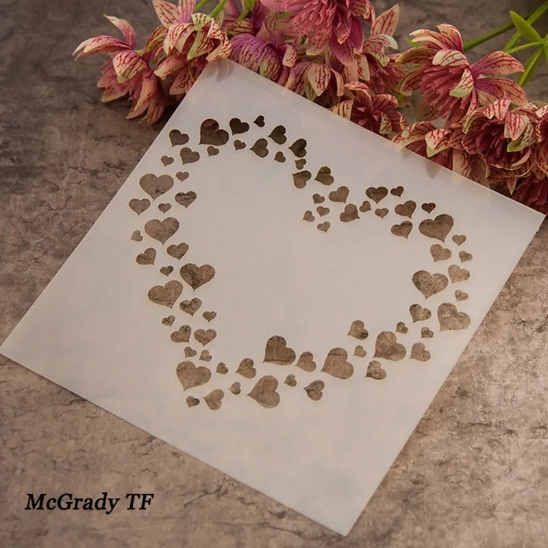 

Cake Stencil DIY Album Masking Spray Painted Template Scrapbooking Tool Card Drawing Stencils Laser Cut Template Cake Tools