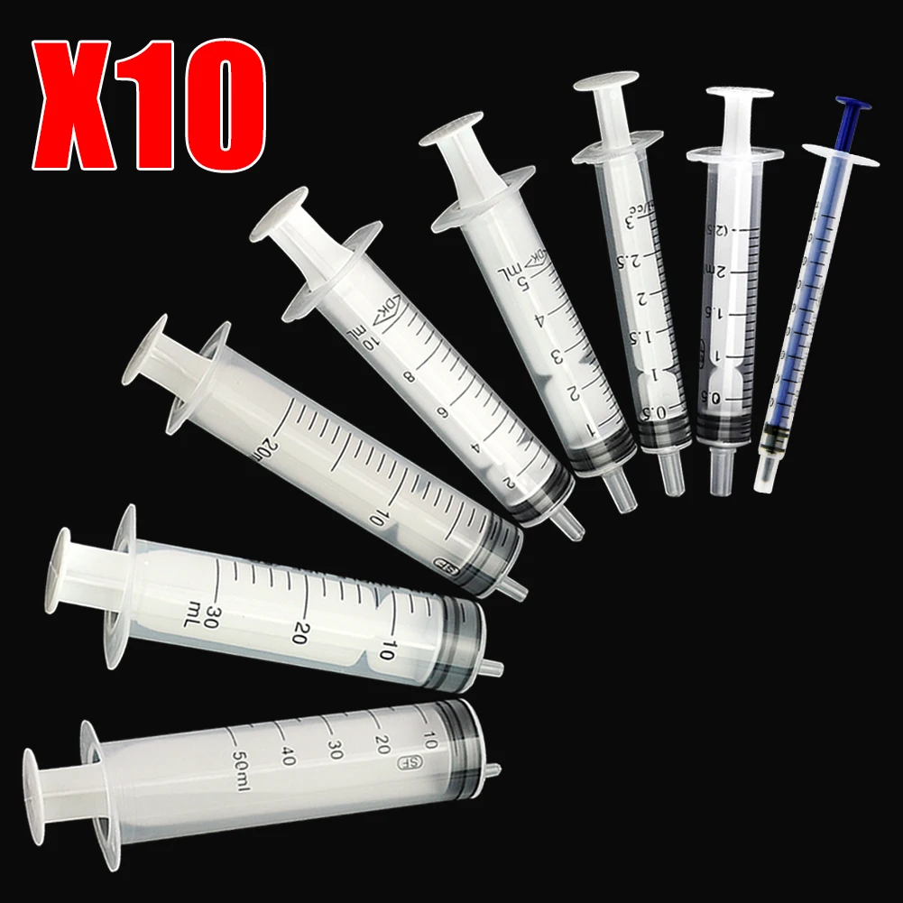 

1ml-50ml Disposable Liquid Plus Water Plastic Hydroponics Tools Tube Injection Syringe Syringe Enema Pet Supplies 10Pcs