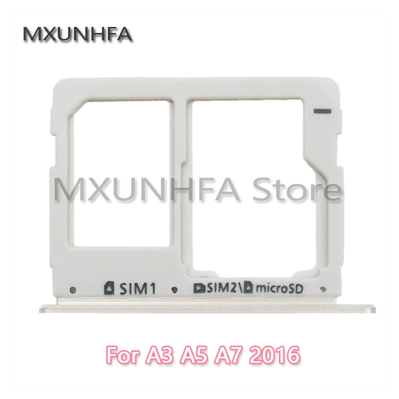 

Dual SIM Micro SD Card Tray Slot Holder For Samsung Galaxy A3 A310 A5 A510 A7 A710 2016 Replacement Parts