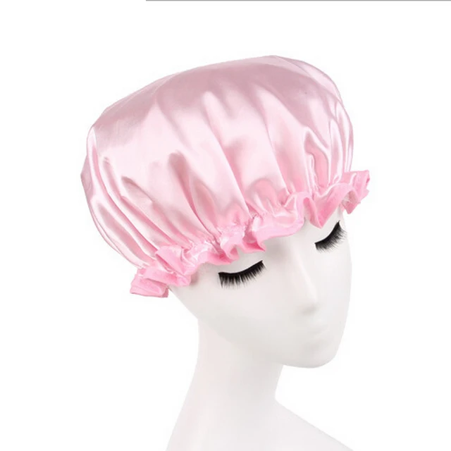 Women Waterproof Shower Cap Lovely Printing Elastic Shower Caps for