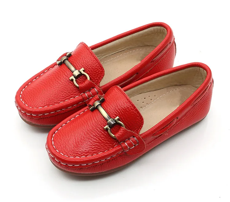 Mocassins de Couro Sapatos do Bebê da Criança Sapatos de Couro Nova Primavera Fundo Macio Genuíno Crianças Respirável Apartamentos Casuais Meninos 04 13 genuíno crianças sapatos do bebê da criança
