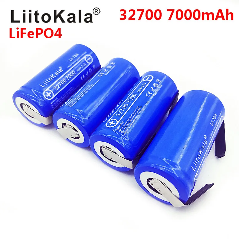 LiitoKala Lii-70A 32700 lifepo4 3,2 v 7000mah 33A 55A сварная полоса для отвертки батарея электрический велосипед питание+ никелевые листы