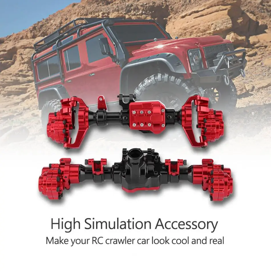 

Metal Portal Axle Model Car Accessory Metal Front Rear Portal Axles for Traxxas TRX-4 1/10 Scale RC Crawler