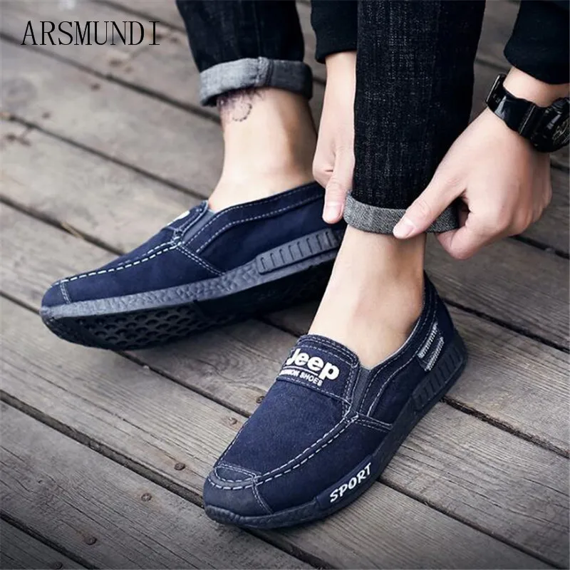 slip on denim sneakers