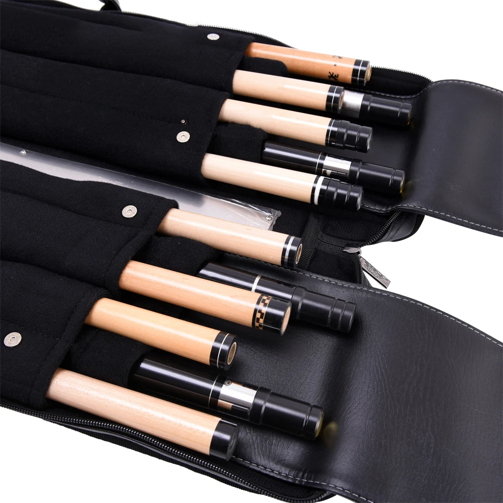  2019 Pool Cue Case High Quality Handmade 12 Holes Case Billiard Pool Cue Bag Pool Stick Portable Ca
