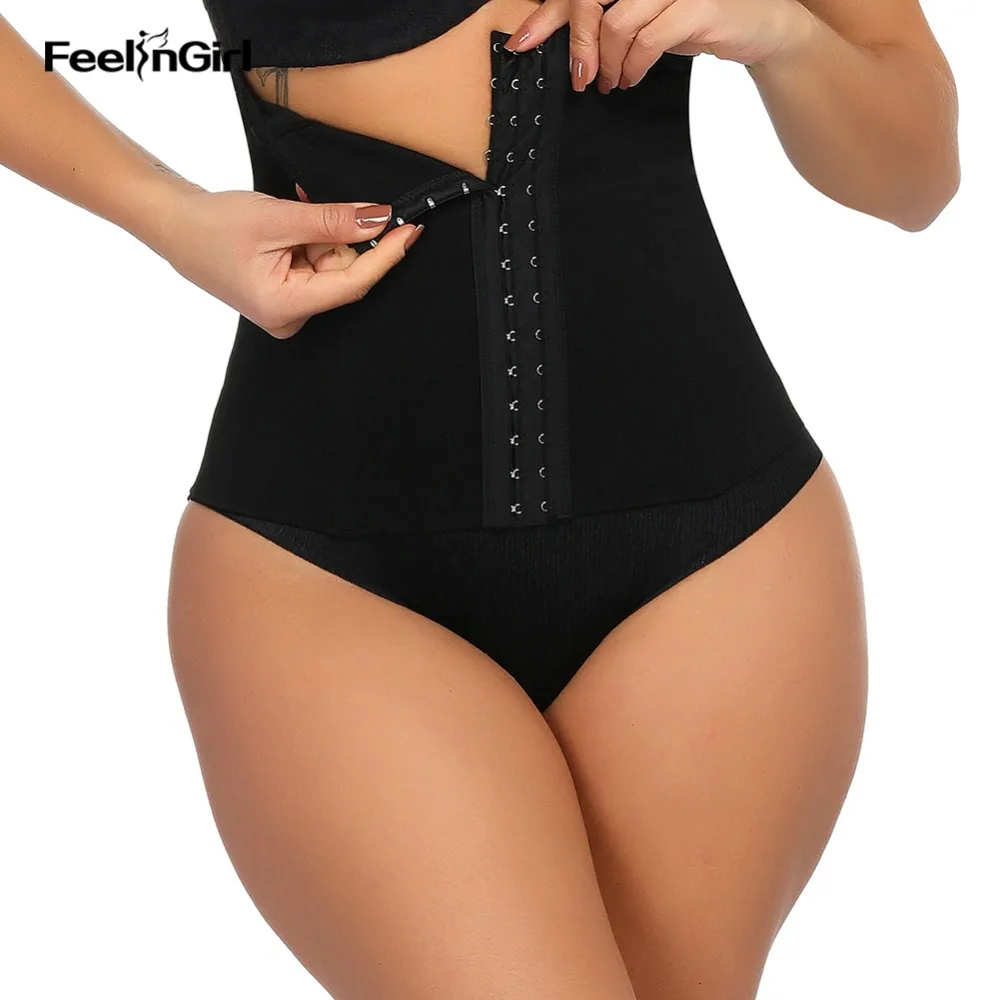 

FeelinGirl 16 Steel Bones Waist Tranier High Waist Girdle Workout Waist Cincher Slimming Belt Seamless Underwear Shapewear