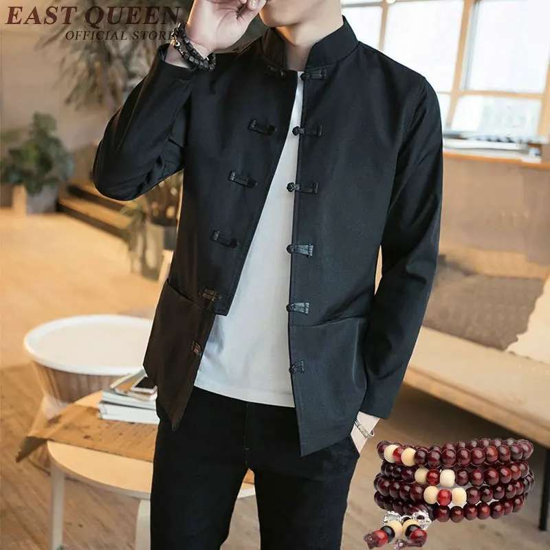 Traditional Chinese Clothing for men tang suit costume Embroidered dragon bomber jacket mandarin collar cheongsam KK569 W