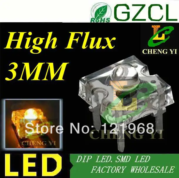 LED завод желтый Пиранья 3 мм led 585 595nm четыре ножки светоизлучающий диод 100 шт.