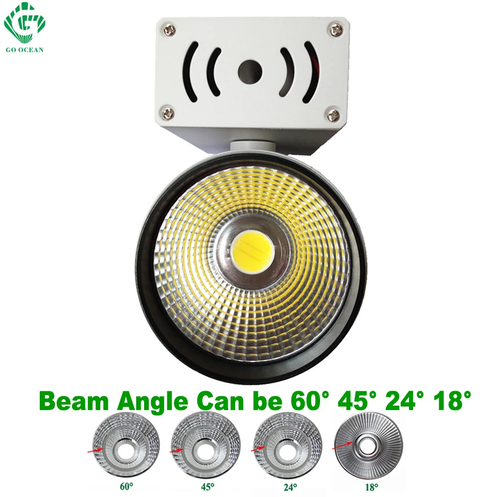 GO OCEAN Track Lighting LED Spotlight 30W Spot Shoe Clothes Showroom Track Light Rail Spotlights lighting LED Clothing (2)1