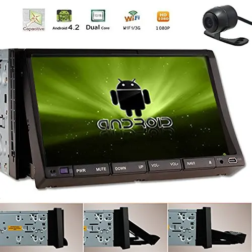 

Double Din 7 Inch Hd Android 4.2 Capacitive Touch Screen Car Stereo DVD Player 2 Din in Dash Tablet Video with Radio Sd USB Cd I