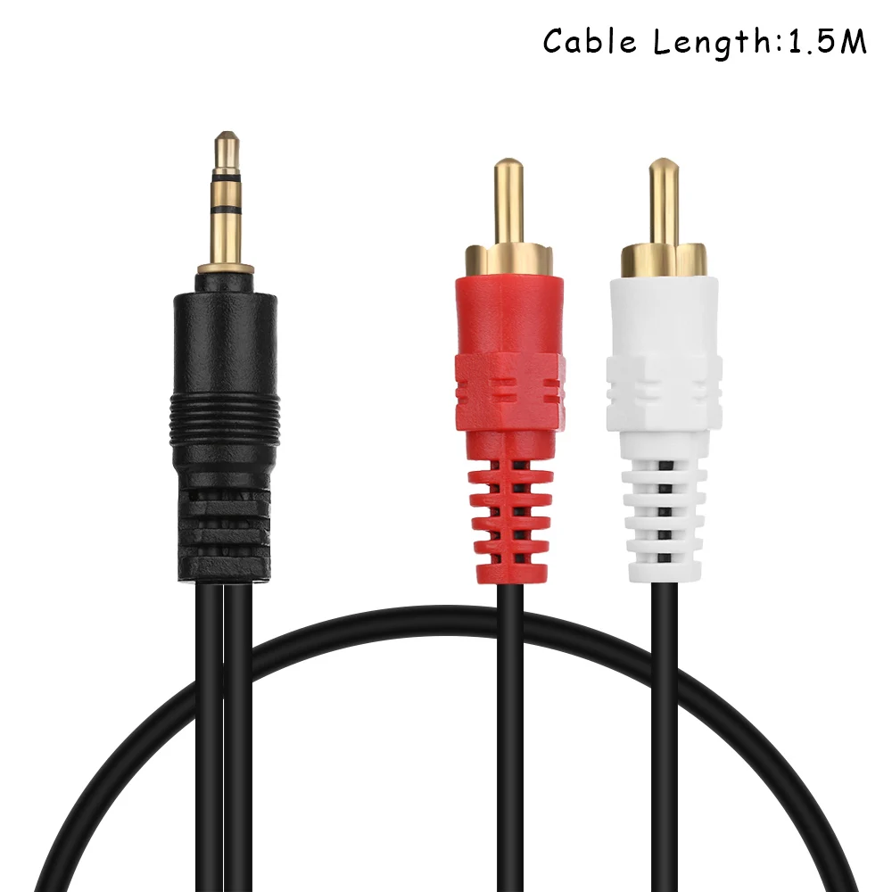 Аудиокабель 2RCA 3 5 аудиокабель RCA с разъемом мм AUX 1 м/2 м/3 м для усилителей DJ