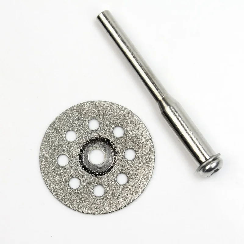 Electroplated diamond small slice wet and dry 5 PCS  Mini 22mm Discos Corte Diamante Rotatorio + 1 Mandril para Dremel _WK
