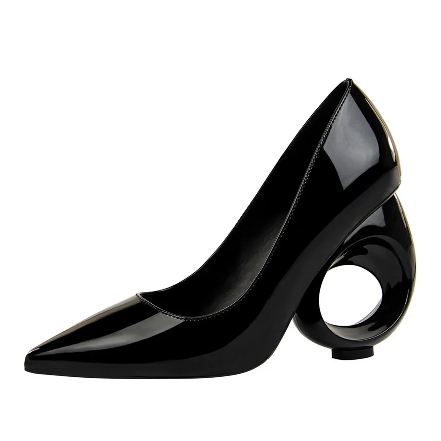 {D& Henlu}/Женская обувь в необычном стиле осенние женские туфли-лодочки на высоком каблуке г. Пикантные туфли на высоком каблуке с острым носком, chaussures femmes